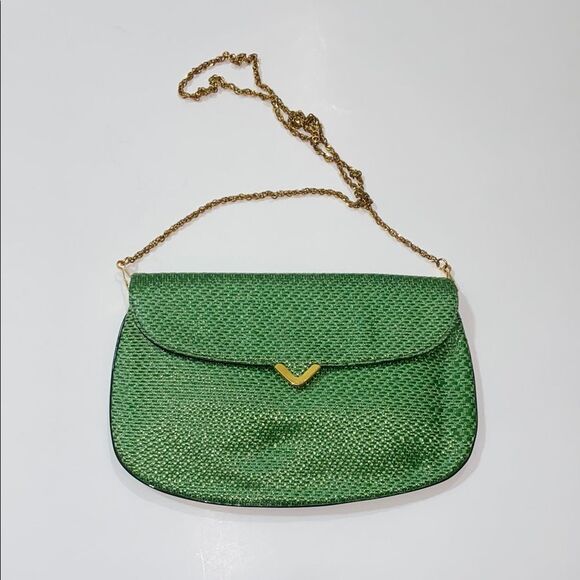 Vintage Koret Elegant Green Chain Shoulder & Handbag Bag